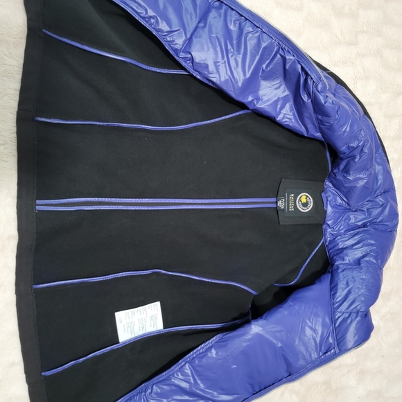 Halifax Traders Puffer Jacket Juniors Size Large Black and Purple - Picture 9 of 15